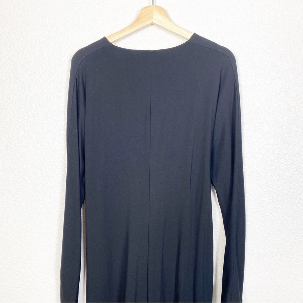 COS Women’s Black Long Sleeve Waist Wrap Midi Dress Size Large - Picture 8 of 11